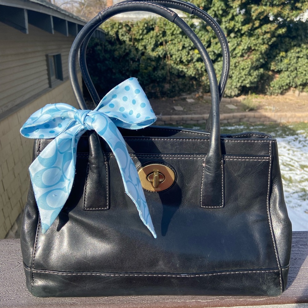 Black authentic coach purse